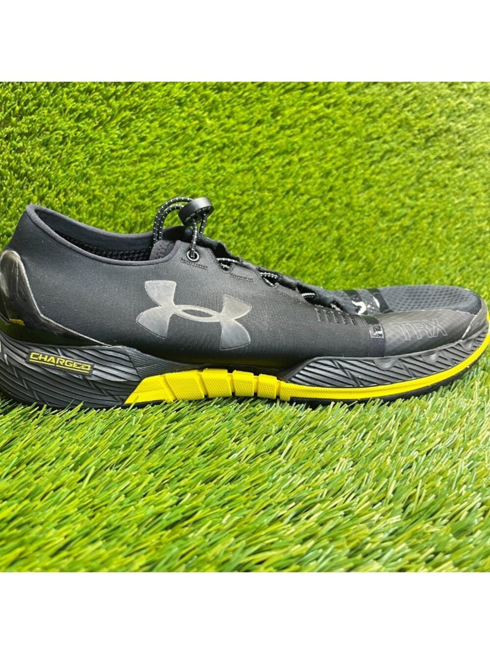 Under Armour SpeedForm AMP Mens Size 13 Black Athletic Running Shoes Sneakers